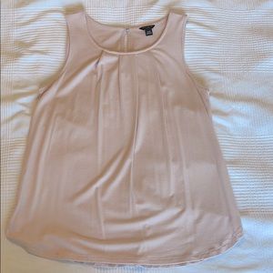 Ann Taylor Blush Top with pleat detail